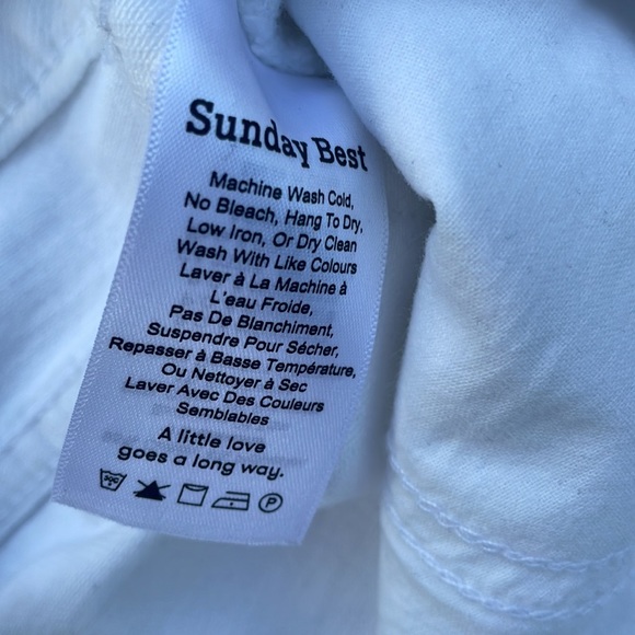 Aritzia Sunday Best White Denim Shorts - Picture 3 of 4